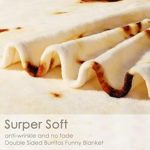 Miniatura 7 de Bnuitland Manta divertida de galletas, 290 GSM, impresión digital, gigante, divertida y realista, manta divertida para adultos y niños, manta de