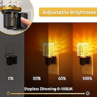 Vista 71 de L LOHAS LED Luz nocturna, paquete de 2 luces nocturnas regulables enchufables a la pared, luz nocturna RGB que cambia de color con sensor de luz