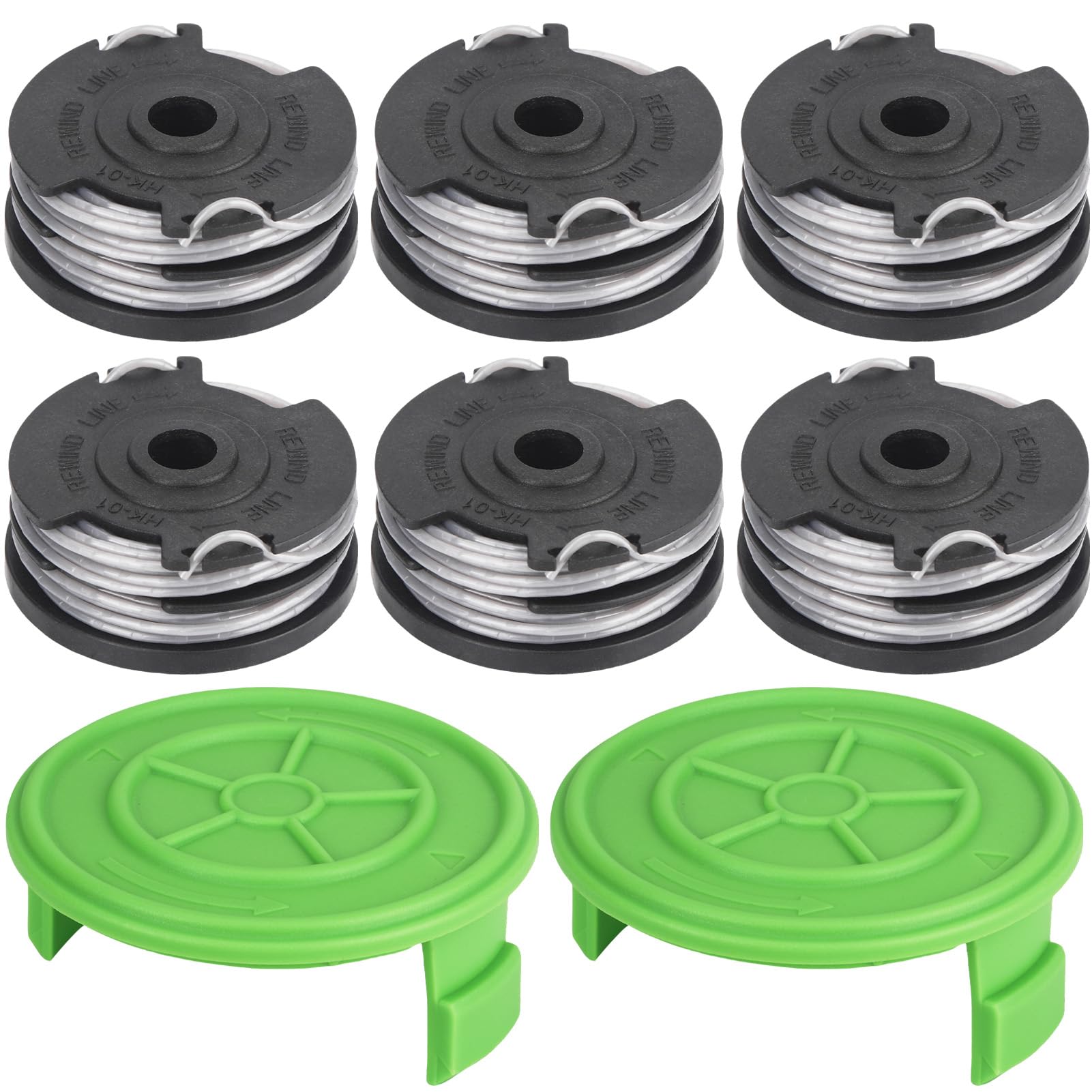 4 Bobines De Fil Double Pour Débroussailleuse Greenworks - Compatible G40LT, G40LTK2, G40LTK2X…