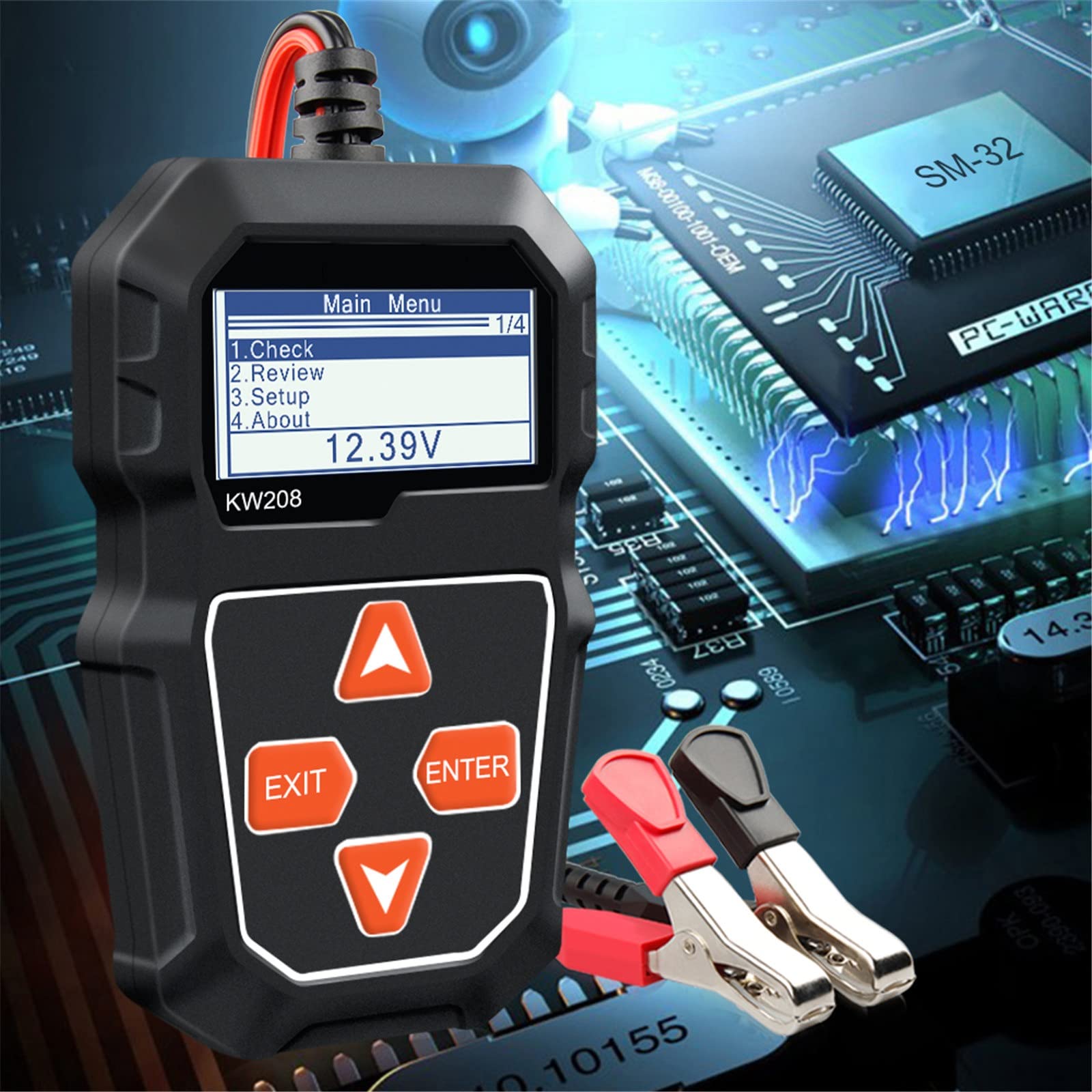 KW208 Tester Akumulatora Samochodowego 12V 100 Do 2000CCA Tester Obwodu Ładowania Rozruchowego Analizator Akumulatora 12 V Narzędzia Do Akumulatorów