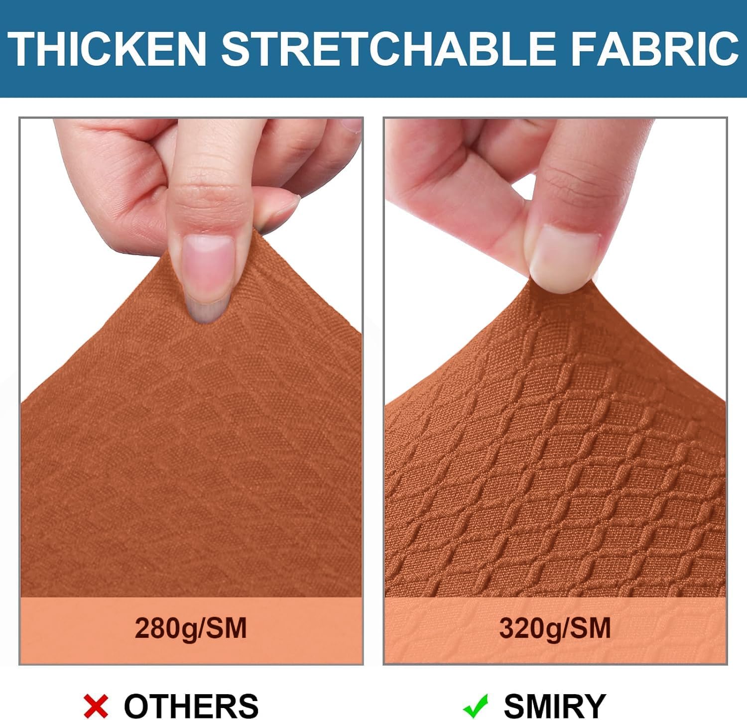 Smiry Waterproof Seat Covers for Dining Room Chairs, Set of 2 image 4