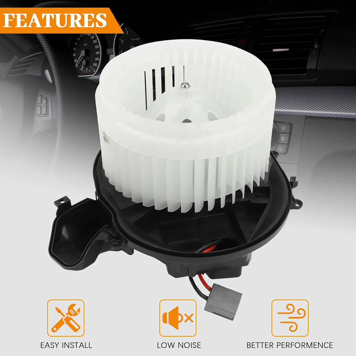 700186 Blower Motor with Fan 1999-2006 for Volvo S80, 2001-2007 for Volvo V70,2001-2009 for Volvo S60,2003-2007 for Volvo XC70,2003-2014 forVolvo XC90