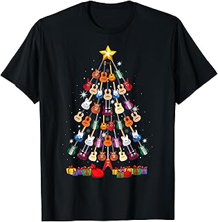 Christmas Guitar Tree T-Shirt T&T Guitar Christmas Tree Shir