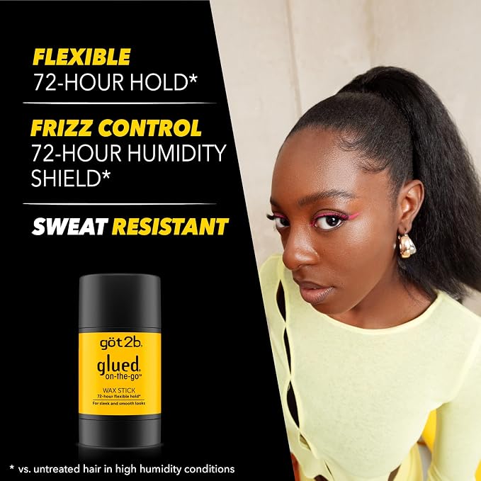 got2b glued on-the-go wax stick, 1.8oz, sleek and slick styles, style your hair without the crunch, helps control frizz miniatura 3