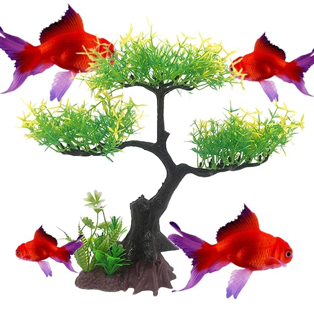 Foto 7 de 8 de acuario - Planta artificial Goldfish Waterscape Tree