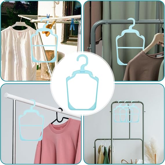 10pcs PET Clothes Hangers Plastic Anti Skid Hanger for Tiny Outfits