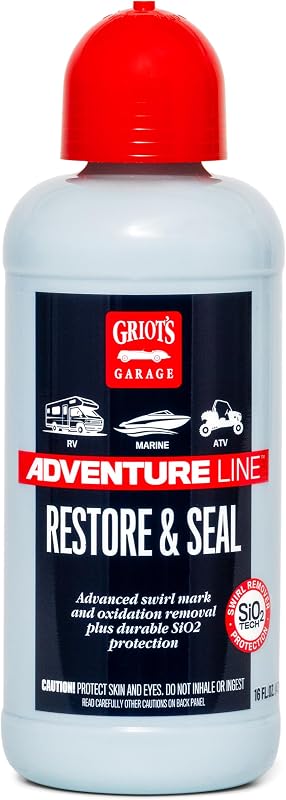 Restore and Seal, Auto Detailing and Polishing for RVs, Campers, Boats, ATVs, Motorcycles, Works on Paint, Chrome, Steel and More, 10826, 16oz