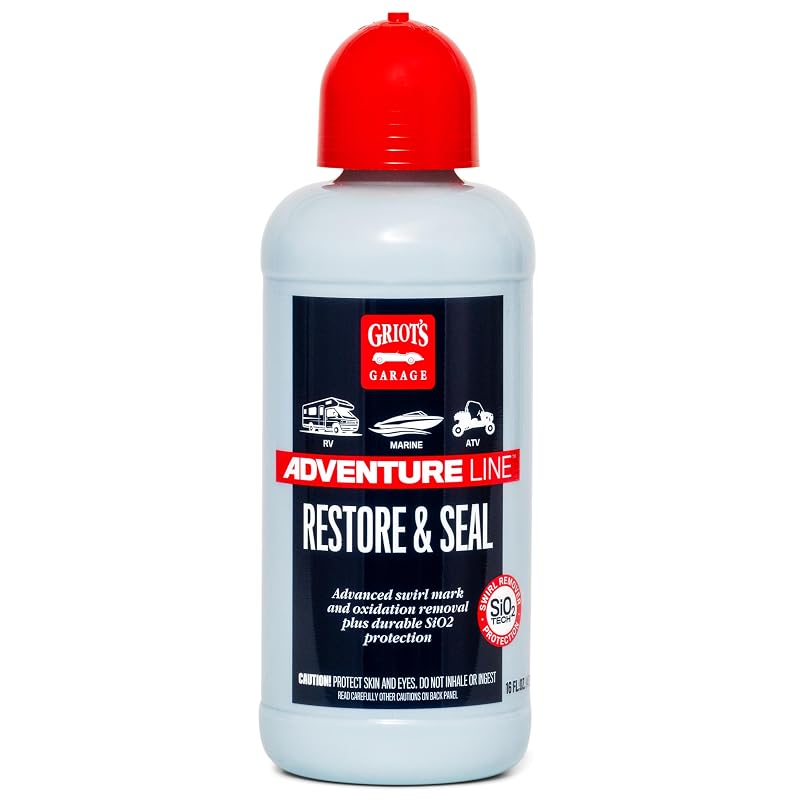 Composto para Polimento e Selagem Griot's Garage Restore and Seal para Veículos, Pintura, Fibra de Vidro, Gelcoat, Cromo e Metais, 10826, Frasco de 480 mL