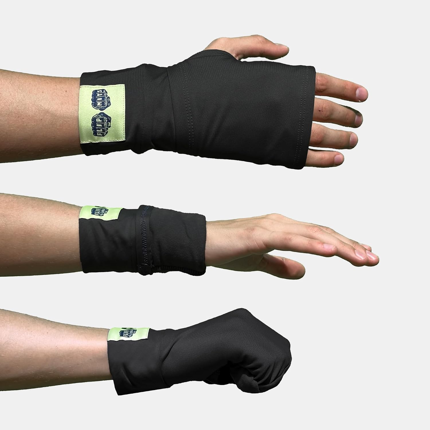 FLIPMITS Hyper‑Lite Lightweight Sun & Sweat-Wicking Gloves with Flip-Over Towel – UPF 50 Running, Hiking, Lifting, Cycling, Dog Walking, Eco-Friendly