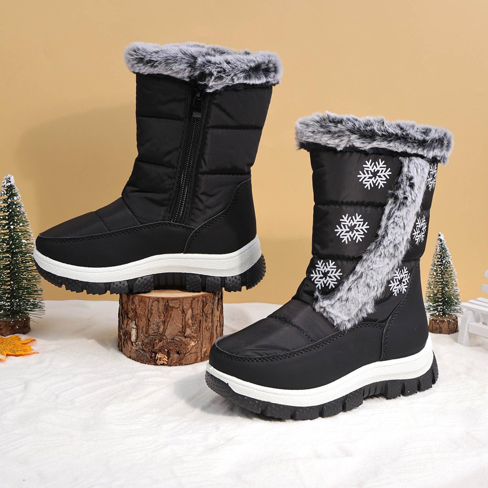 Stivali Inverno per Bambini da Neve Scarpe Suola Spessa Boots