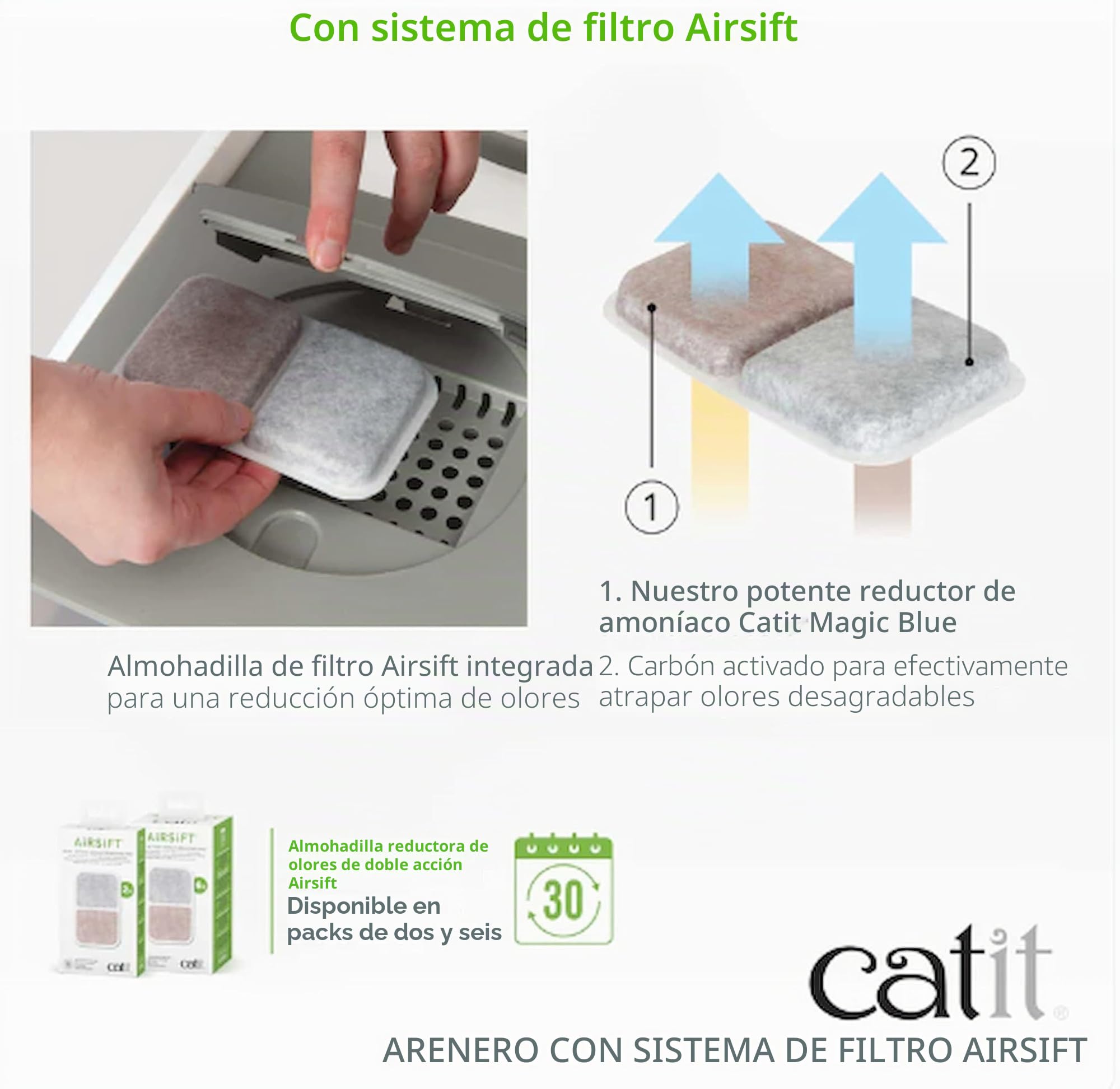 Catit Arenero Cerrado Jumbo, Gris