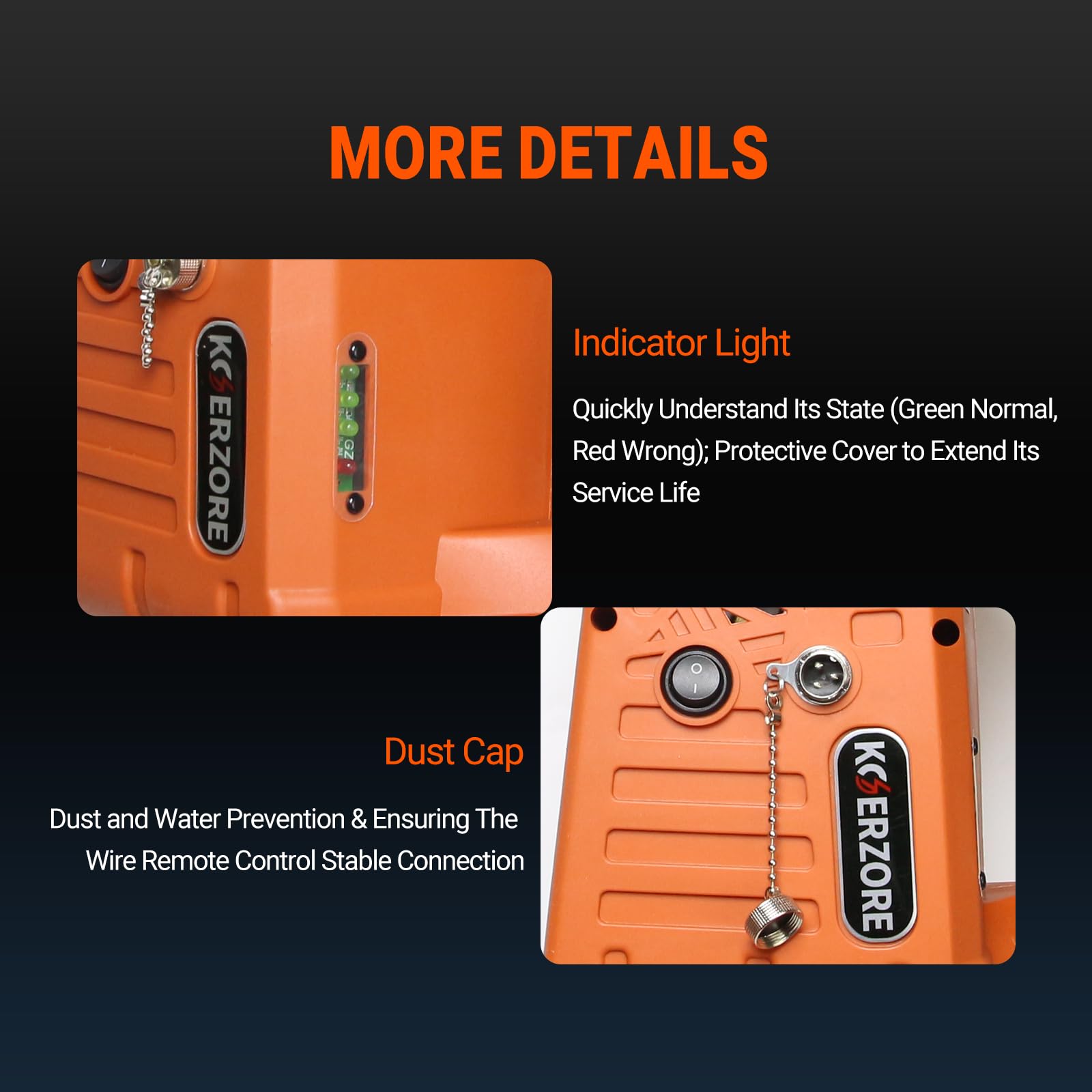 KOERZORE Electric Hoist - 1100lb Capacity -5