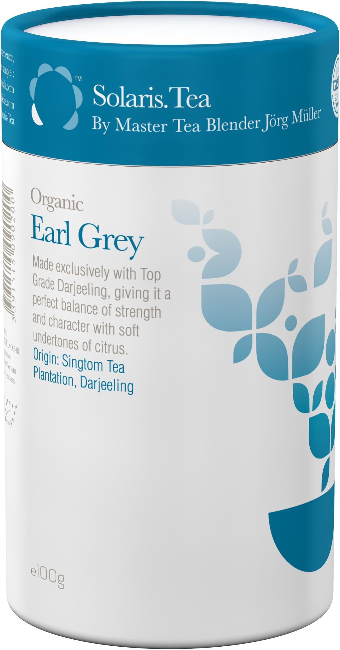 Earl Grey Tea, Organic Loose Leaf, 100g