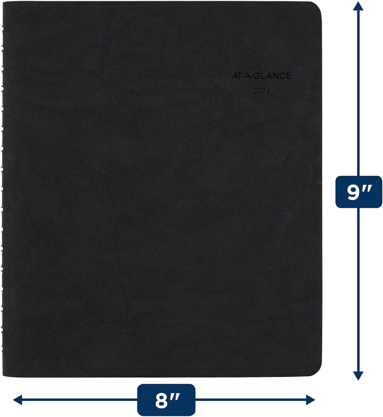 AT-A-GLANCE 2024 Daily Appointment Book Planner, 6-1/2" x 8-3/4", Medium, The Action Planner, Black (70EP030524)