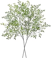 CEWOR 2-Pack 43.3" UV-Resistant Artificial Nandina Plants - Realistic Fake Greenery Stems for Indoor Outdoor Home Office Wedding Decor