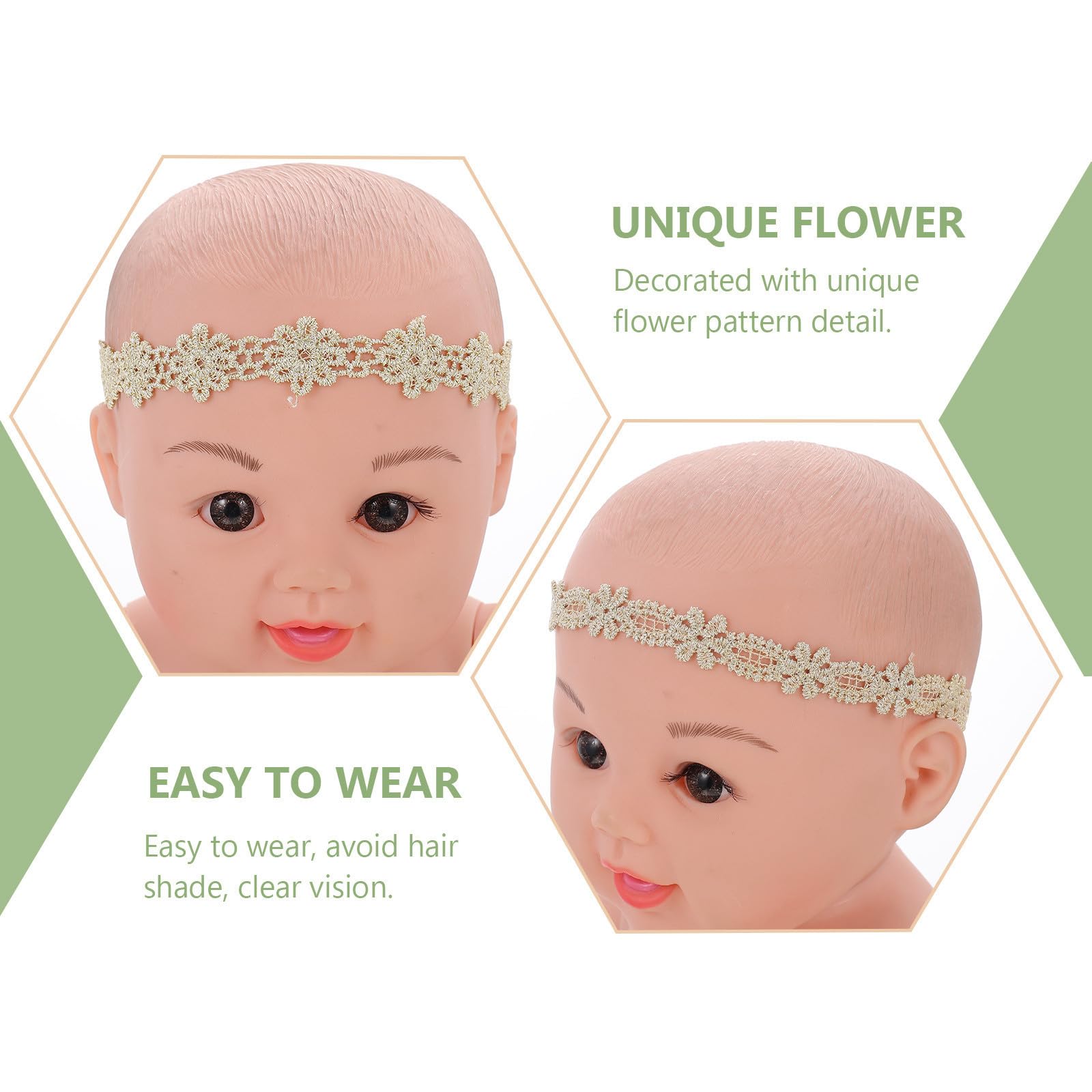 VICASKY 18pezzi Fasce Per Bambina Con Fiori Pizzo Eleganti Cerchietti Per Bambina Accessori Per Fotografie e Feste Per Occasioni Speciali