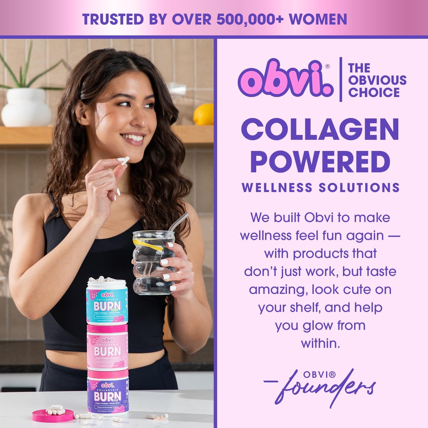 Obvi Burn Bundle – 24-Hour Support System with 5 Types of Collagen for Wellness, Recovery, and Vitality – Hydrolyzed Collagen Peptides, Green Tea Extract, and Ashwagandha for Overall Health