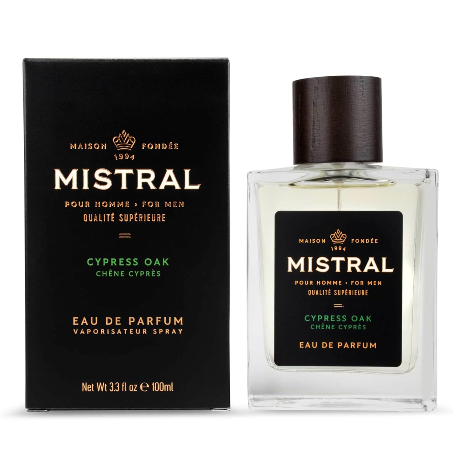 Mistral Men’s Cologne – Cypress Oak Eau de Parfum | Fresh & Woody Masculine Fragrance with Green Apple, Sandalwood & Musk | Cruelty-Free & Long-Lasting Perfume for Men, Made in France - 3.4 Oz - Image 2