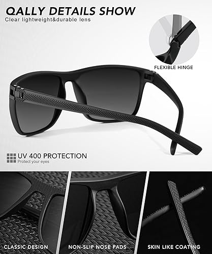 Miniatura 3 de Gafas de sol polarizadas para hombre, anteojos de sol polarizados con protección UV, lentes de sol ligeras para conducir, pescar, jugar al golf