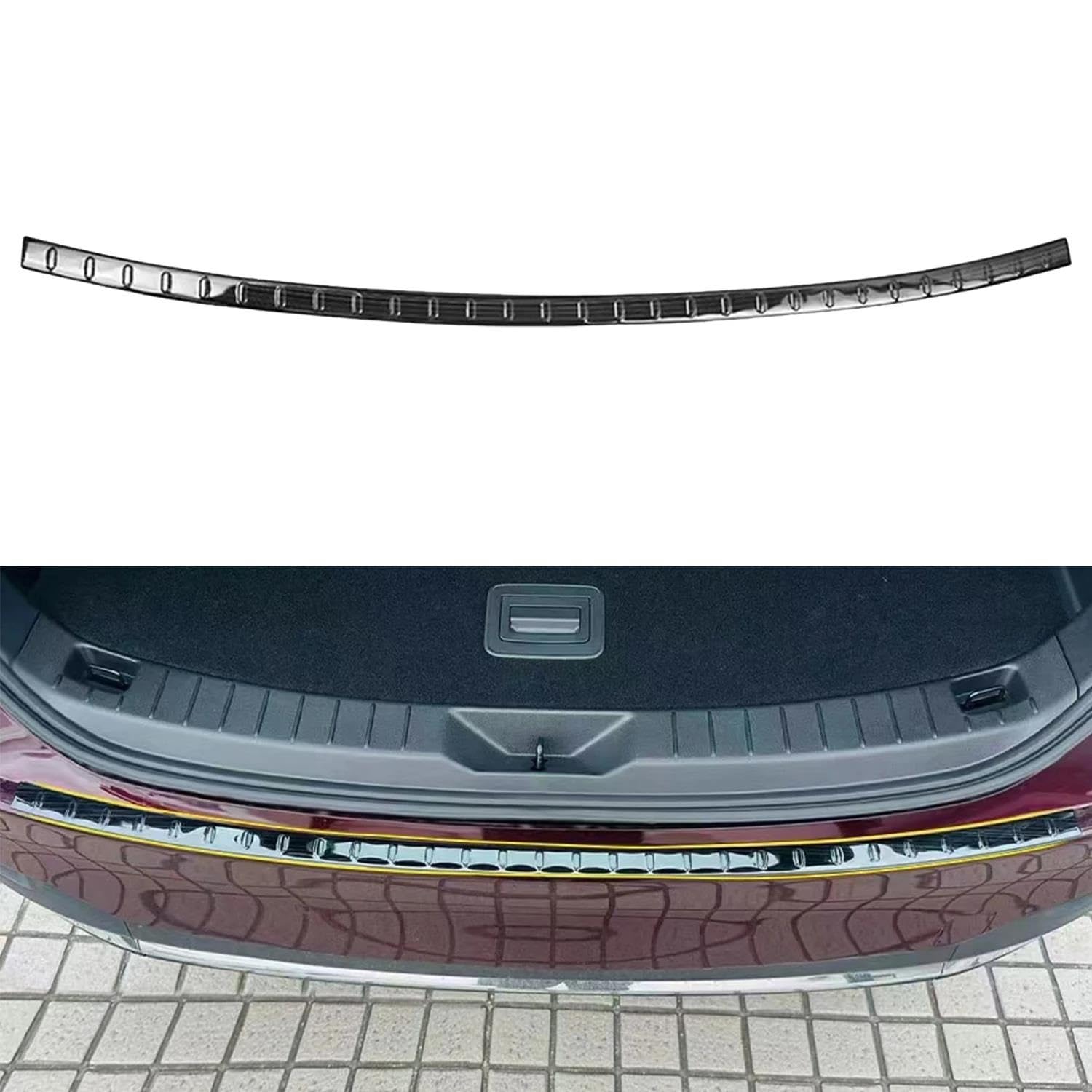 Per Mazda CX-90 2024 2025 Protezione Paraurti Posteriore Esterno In Acciaio Nero Copertura Soglia 1 Pz Protezione Paraurti Posteriore