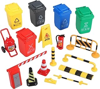 Milisten 1 Juego Juguetes Modelo Barricada Mesa de Arena señales Forma Juguetes de Arena Azul Mini señal de tráfico de simulación letreros de Carretera para el plastico
