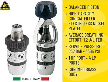 Cressi AC2 / Compact & Octopus XS - Kit Scuba Diving Regulator High Quality