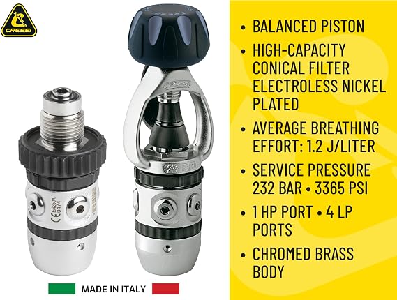Cressi AC2 / Compact & Octopus XS - Kit Scuba Diving Regulator High Quality
