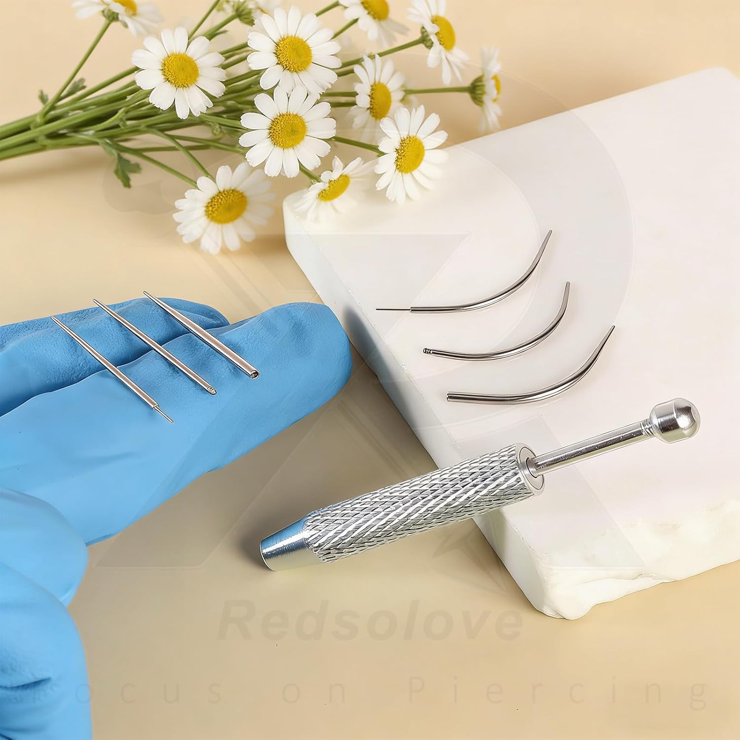 14G 16G 18G Piercing Tapers Ball Grabber Tool Piercing Kits Stainless Steel Insertion Pin Assistant Set Changing Jewelry for Ear/Nose/Navel/Nipple/Lip/Eyebrow/Tongue