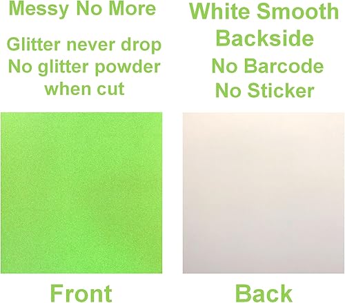 Miniatura 4 de Cartulina verde claro con purpurina (10 hojas, 300 gsm) Cartulina verde claro 12 x 12 cartulina de colores (verde claro)