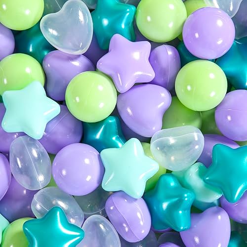 Miniatura 96 de STARBOLO Pelotas de estrella para niños pequeños, 100 unidades, estrellas de 2.55 pulgadas, sin ftalatos, sin BPA, no tóxicas, a prueba