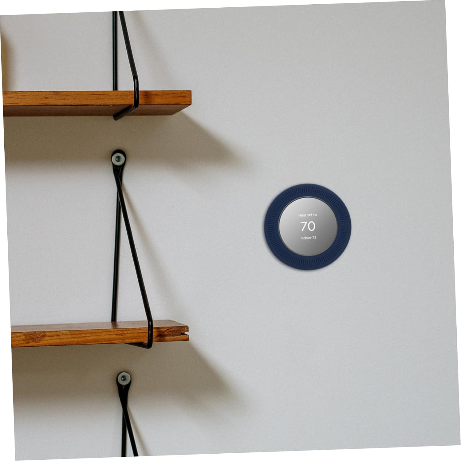Round Thermostat Wall Plate Cover Thermostat Trim Plate Easy to Clean Protective Accessory