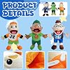 3PCS Jeffy Puppet Plush Toy Doll, 40CM Jeffy Hand Puppets with Working Mouth, Mischievous Funny Puppets Toy for Play House, Boys and Girls, Soft Puppet for Birthday Christmas Halloween Party