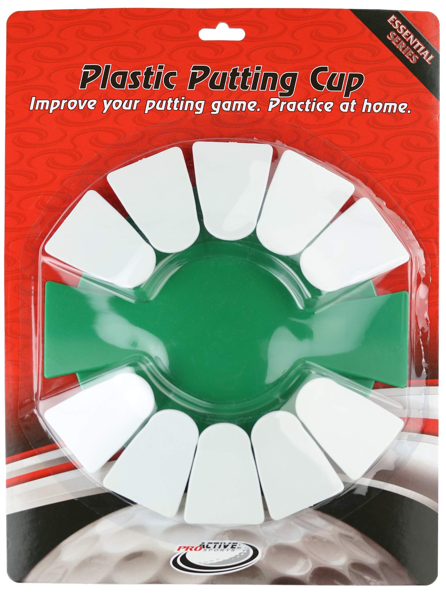 ProActive Sports Plastic Practice Golf Putting Cup - Green/White