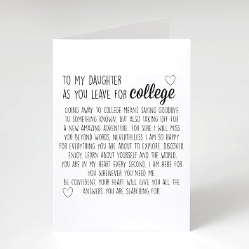 Suchmugs Going Away to College Card for Son or Daughter 2026 Freshman Send-Off Greeting Card from Mom Dad Parents 5x7 Folded Card with Envelope Sentimental College Goodbye Gift