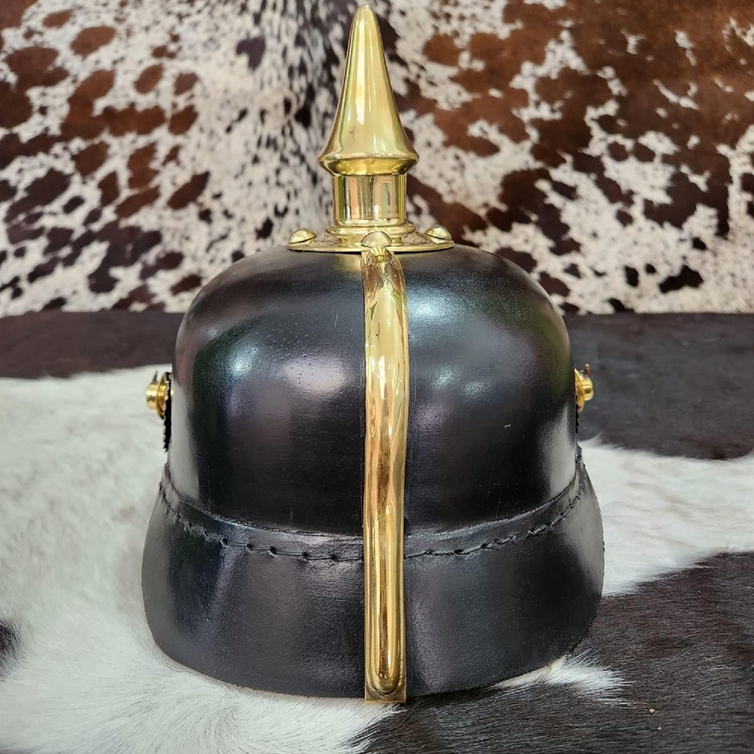Leather Helmet German Pickelhaube Prussian Imperial Officer’s Garde