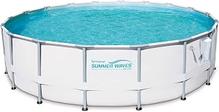 Summer Waves 16ft x 48in Elite Metal Frame Above Ground Pool Set w/Filter Pump
