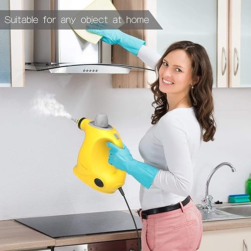 Miniatura 9 de Comforday Limpiador de vapor multiusos de 1500 W con accesorios de 17 piezas, vaporizador doméstico con tanque de 1.5 L y cable de 9.8 pies,