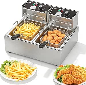 Commercial Deep Fryer 21QT/20L with Basket