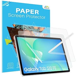 MoKo 2 Stück Paperfeel Displayschutzfolie für Samsung Galaxy Tab S11/S10 Lite/S10 FE/S9 FE/S9/S8/S7/Anti-Blend Matte PET-Folie zum Schreiben und Zeichnen wie auf Papier Hohe Berührungsempfindlichkeit - Amazon product rated Grade A