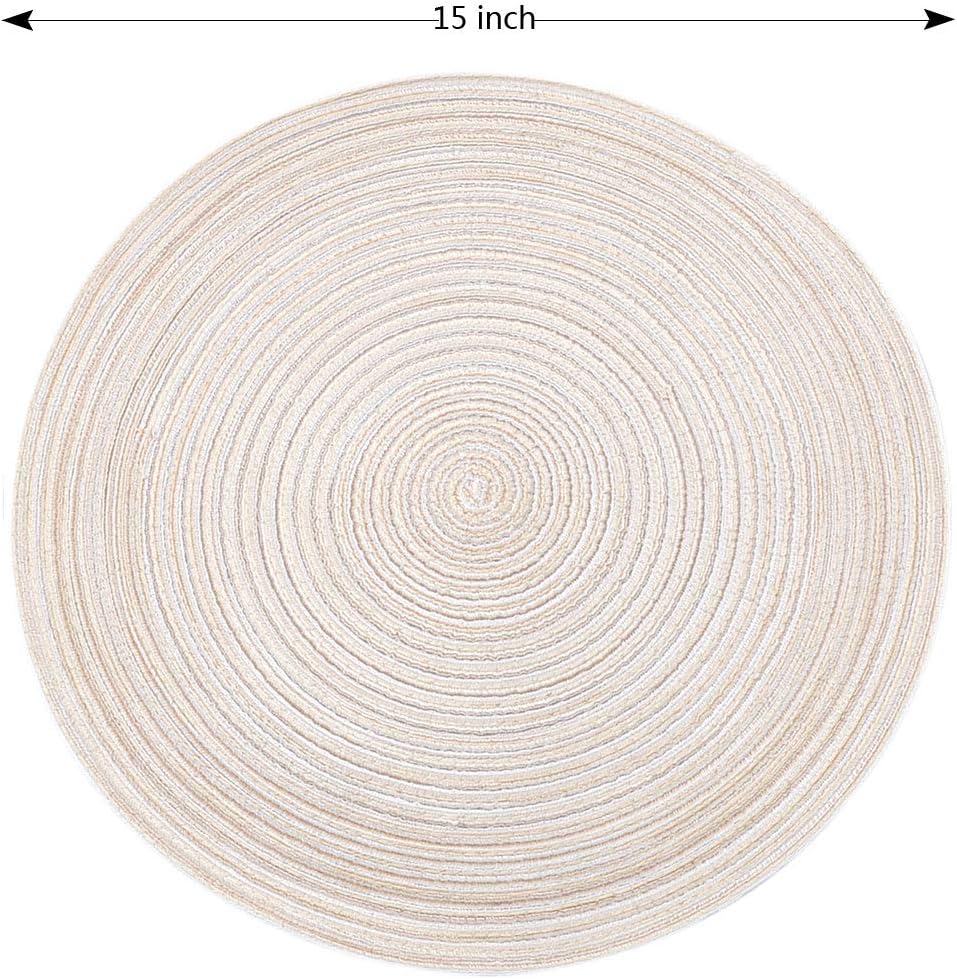 One-Day Sale: Up to 80% Off Round Braided/Woven Placemats, Indoor/Outdoor Placemat/Charger, Kitchen Mat for Dinning Table Washable Set of 6 Beige 🔥 Cashback up to 70% Round Braided/Woven Placemats, Indoor/Outdoor Placemat/Charger, Kitchen Mat for Dinning Table Washable Set of 6 Beige