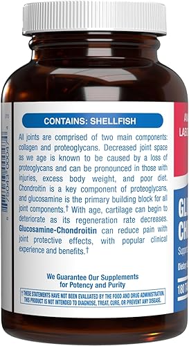 Miniatura 2 de Anabolic Laboratories Tabletas de glucosamina condroitina - 180 suplementos nutricionales para la salud de las articulaciones - Contiene 500 mg de