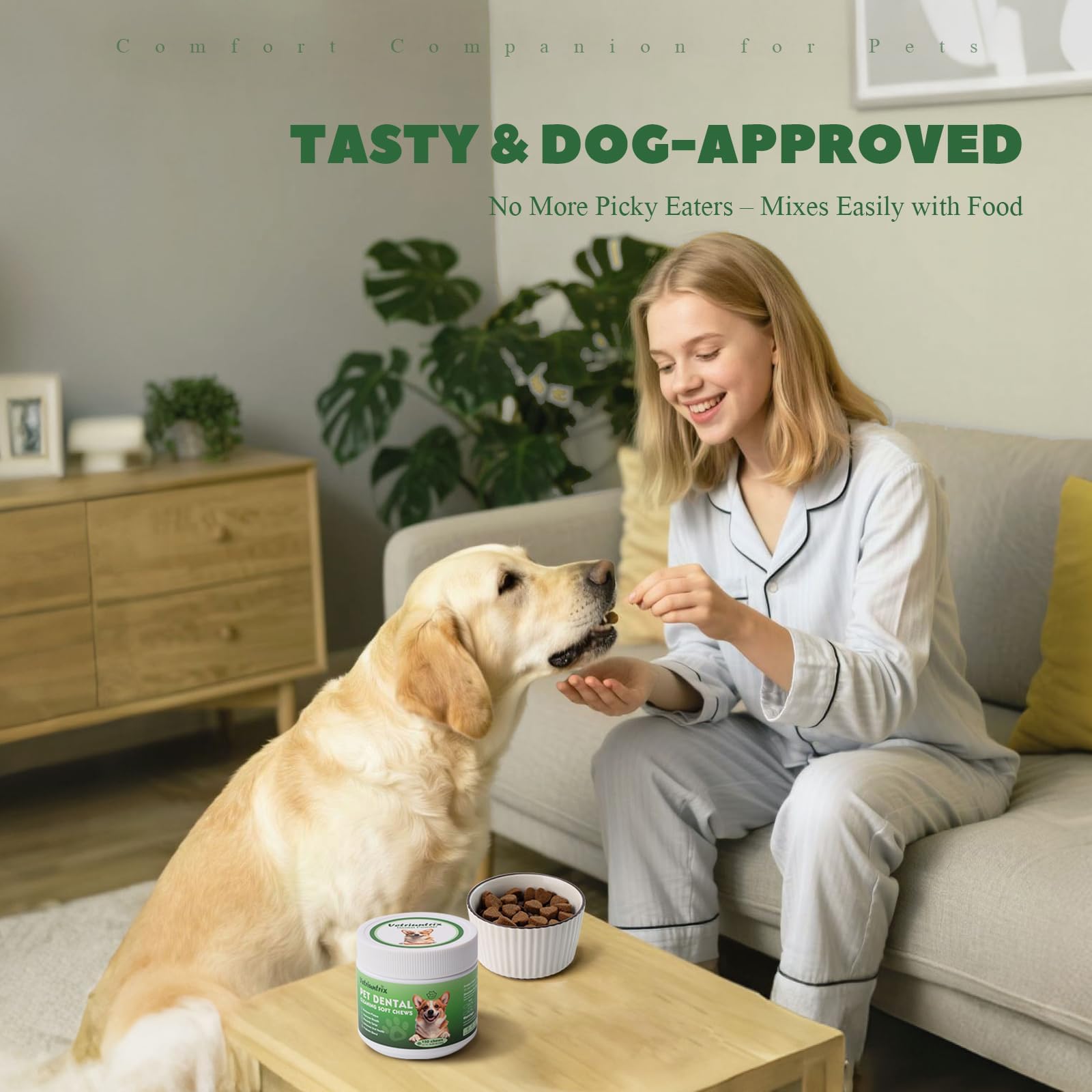 Dog Teeth Cleaning Chews, Dog Dental Chews for Plaque & Tartar Control with Natural Enzymes, Dental Care for Dogs with Probiotic, Fresh Breath for Small Medium Large Dogs - image 4