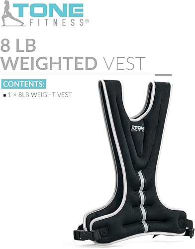 Miniatura 22 de Tone Fitness Weighted Vest 8lb or 12lb Multiple Options 12 lb - Azul