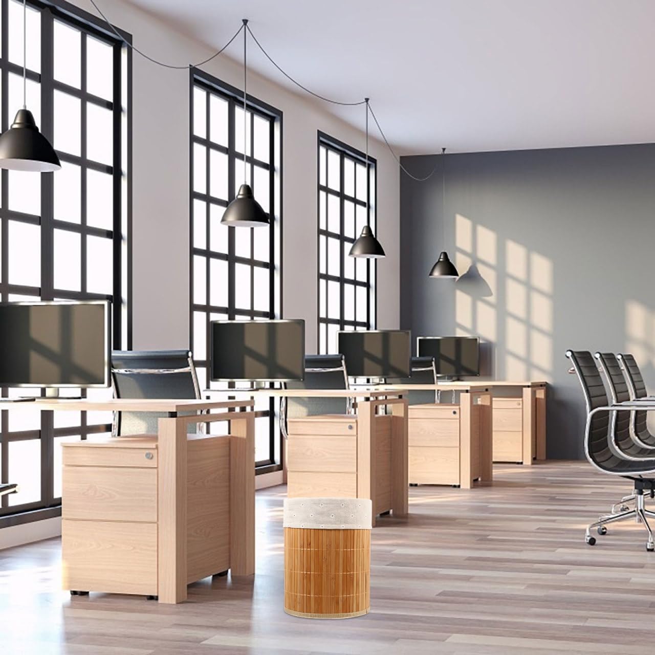 1Pc Foldable Bamboo Woven Storage Basket for Clothes Laundry Organizer Sundries Basket Clothes Storage Container Design Decorative Waste Bin