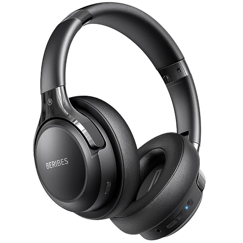BERIBES Bluetooth Headphones Over Ear Wireless HiFi Stereo Headsets 65H 6EQ | Bluetooth 6.0,with Built-in HD Mic,Foldable Lightweight,Comfort Fit,Fast Charging,Deep Bass for Home Office Cellphone PC Ect.