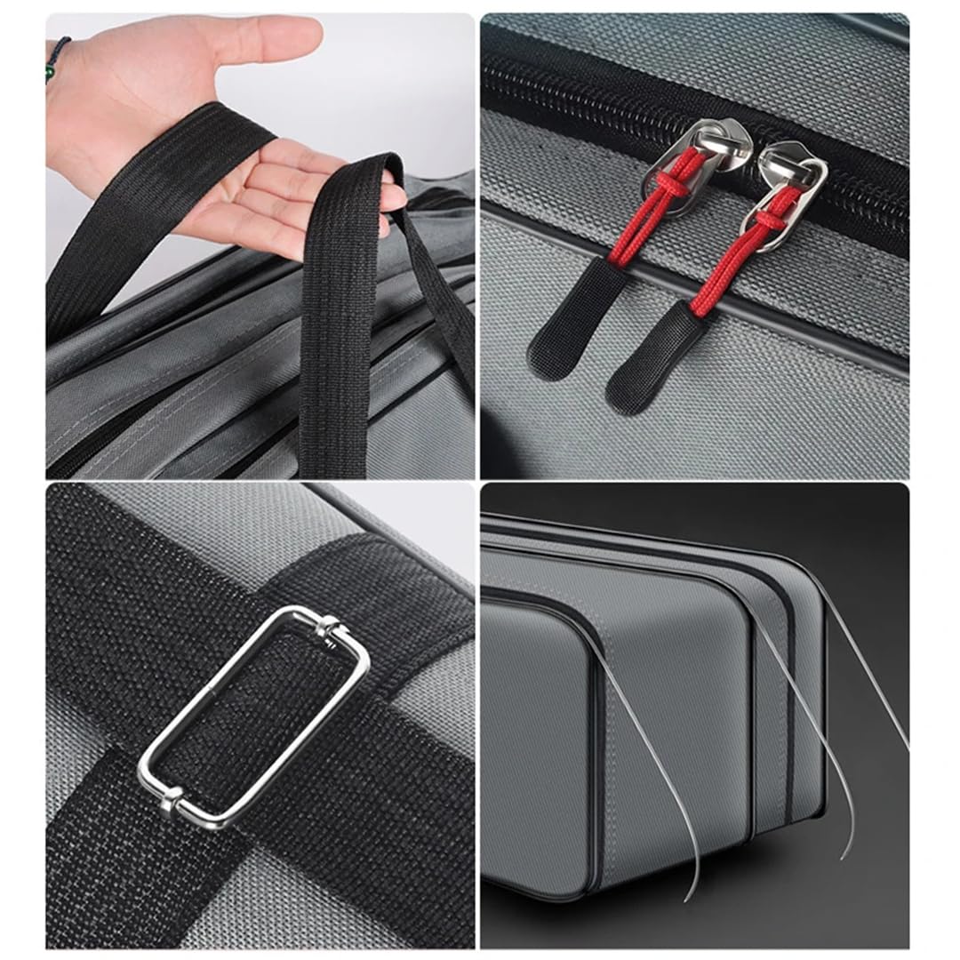 Suwequest Borsa multifunzionale per canna da pesca a ventre impermeabile 2 3 strati 70 CM 130 CM borsa per attrezzi da pesca borsa per attrezzatura da pesca, 2 strati 100 cm 650