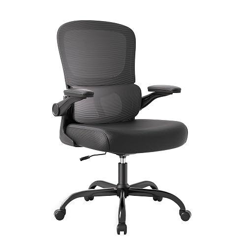 Compact Ergonomic Office Chair, Black | Black Mesh Task Chair