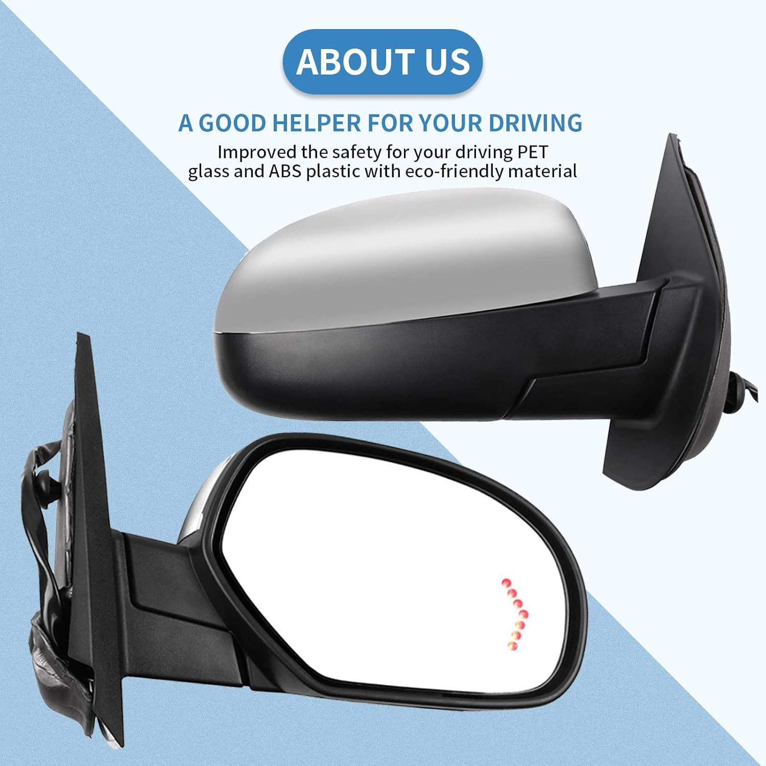 ECCPP Passenger Side Mirror Power Adjustment Replacement Fit 2007-2013 For Chevy Avalanche Silverado Suburban Tahoe For GMC Sierra Yukon Power Heated Turn Signal Memory