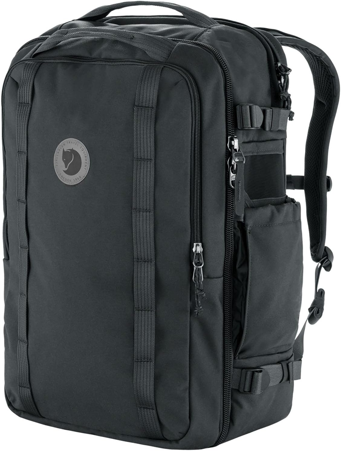 Fjällräven Färden Carry-On w/Crossbody Bag - Water-Resistant Fabric, Organized Storage - Hiking, Coal Black, One Size