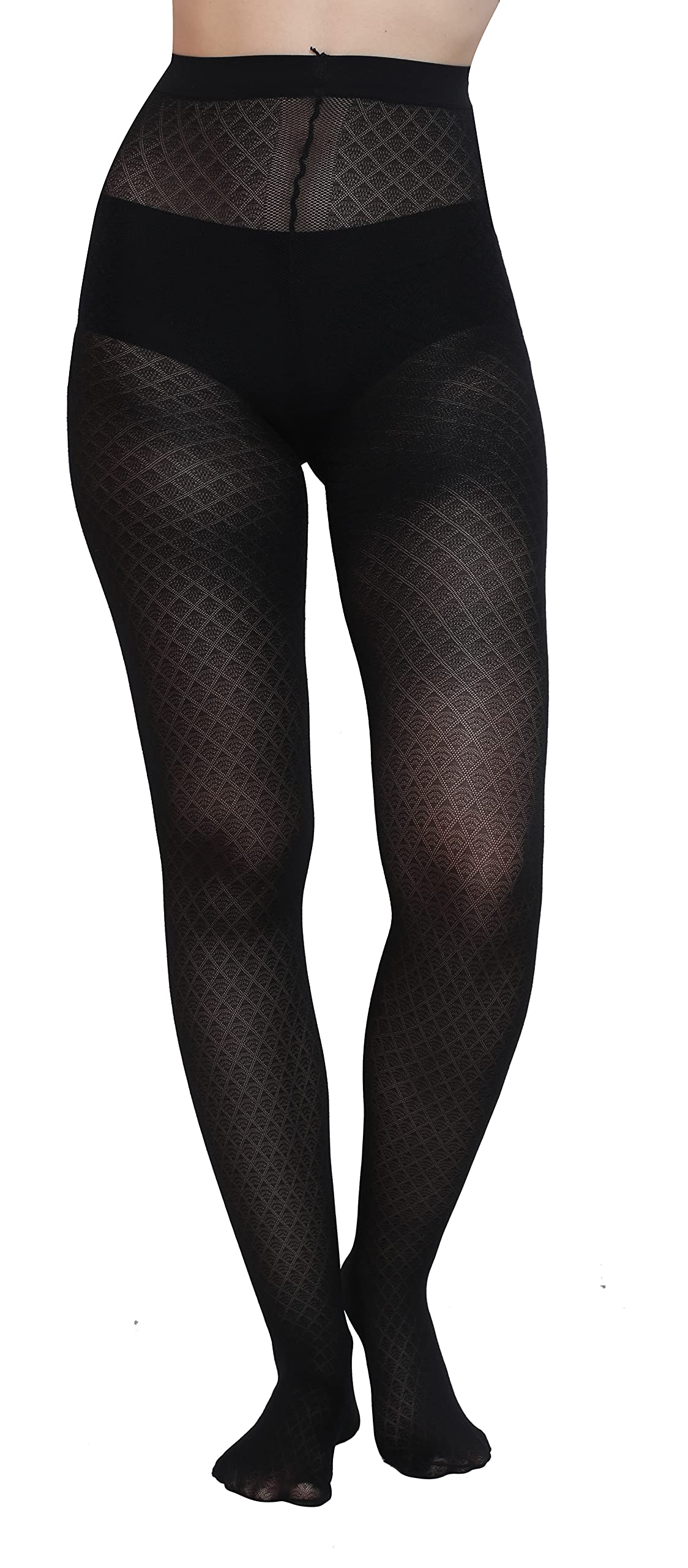glamoras Women Nylon Spandex High Waist Tights patterned Pantyhose Stockings, Free Size-picture-19
